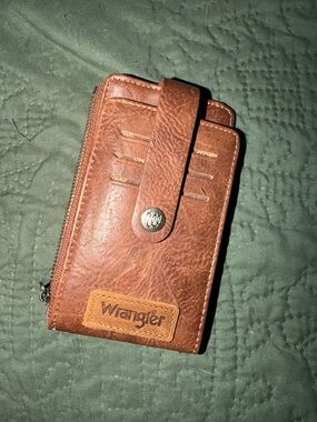 Wrangler Brown Leather Card Wallet